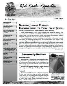 Red Rocks Reporter In This Issue National Judicial College........................ 1 Community Notices................................ 1 Jemez Awarded Transit Funds................. 3 Understand Court Processes..........