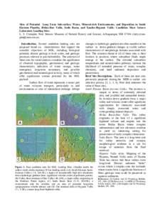Sites of Potential Long Term Sub-surface Water, Mineral-rich Environments, and Deposition in South Elysium Planitia, Hellas-Dao Vallis, Isidis Basin, and Xanthe-Hypanis Vallis: Candidate Mars Science Laboratory Landing S