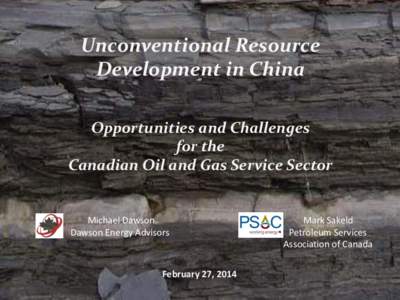 Unconventional Resource Development in China Opportunities and Challenges for the Canadian Oil and Gas Service Sector