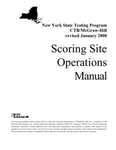 New York State Testing Program CTB/McGraw-Hill
