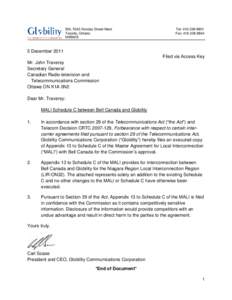 Microsoft Word - Globility Communications_MALI Appendix 13 to Schedule C_Filing Letter