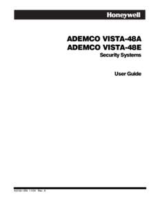 ADEMCO VISTA-48A ADEMCO VISTA-48E Security Systems User Guide