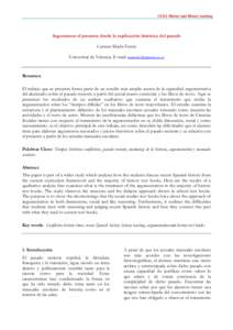 CLIO. History and History teaching  Argumentar el presente desde la explicación histórica del pasado Carmen Machí Ferrer Universitat de Valencia. E-mail: 