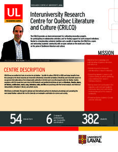 Université Laval / Université du Québec / Education / Université Laval alumni / Simon Harel / Pierre Elliott Trudeau Foundation / Education in Canada / Association of Commonwealth Universities / Université de Montréal