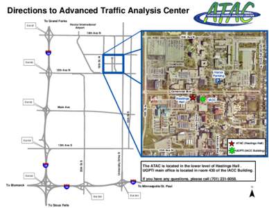 Directions to Advanced Traffic Analysis Center To Grand Forks Hector International Airport  Exit 67