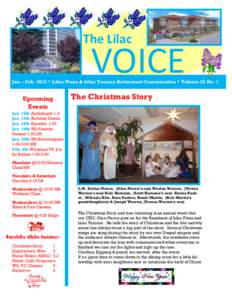 The Lilac  VOICE Jan.– Feb. 2015 * Lilac Plaza & Lilac Terrace Retirement Communities * Volume 22 No. 1