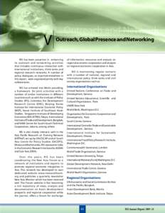 V  Outreach and Network Outreach, Global Presence and Networking