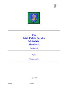 The Irish Public Service Metadata Standard Version 1.0
