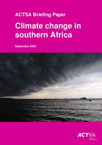 ACTSA Briefing paper_Climate change in southern Africa_September 2009