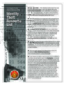Los Angeles County District Attorney’s Office Identity Theft Resource