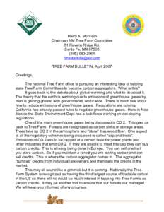 Harry A. Morrison  Chairman NM Tree Farm Committee  51 Ravens Ridge Rd.  Santa Fe, NM 87505  (505) 983­2064  [removed] 