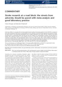 British Journal of Pharmacology (2009), 157, 1154–1156 © 2009 The Authors Journal compilation © 2009 The British Pharmacological Society All rights reservedwww.brjpharmacol.org  COMMENTARY