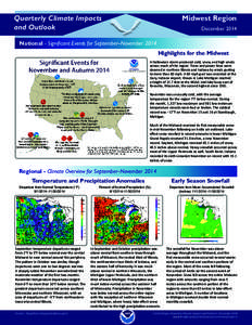 Midwest Region  Quarterly Climate Impacts and Outlook  December 2014