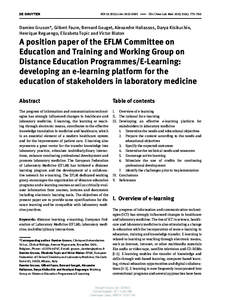 Distance education / Experiential learning / Pedagogy / E-learning / Learning platform / Flexible learning / Educational technology / Lifelong learning / Problem-based learning / Education / Educational psychology / Learning