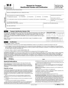 Form W-9 (Rev. August 2013)