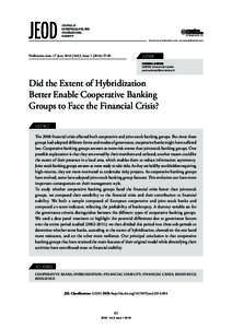 Cooperative banking / Bank / Cooperative / Central bank / Late-2000s financial crisis / Investment banking / Subprime crisis background information / Subprime mortgage crisis / Economics / Economic history / Structure