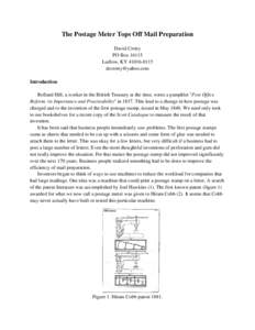 Collecting / Postage meter / Arthur Pitney / Walter Bowes / Postage stamp / United States Postal Service / Affixing machine / Pitney Bowes / Envelope / Postal system / Philately / Cultural history