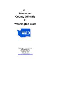 2011 Directory of County Officials In Washington State