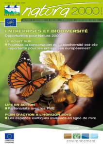 2000 LETTRE D’INFORMATION NATURE, COMMISSION EUROPÉENNE DG ENV ENTREPRISES ET BIODIVERSITÉ Opportunités pour Natura 2000 LE POINT SUR…