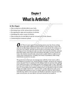 Chapter 1  AL What Is Arthritis?  Becoming aware of the various types of arthritis