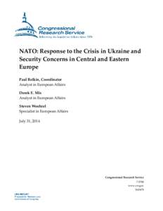 NATO: Response to the Crisis in Ukraine and Security Concerns in Central and Eastern Europe