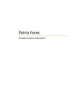 Patria Forex Pruvodce Aplikaci