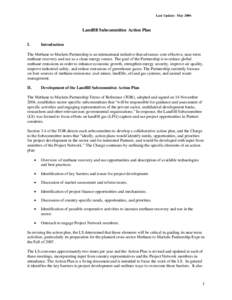 Landfill Subcommittee Action Plan