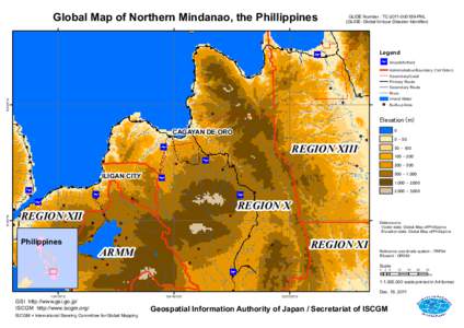 Global Map of Northern Mindanao, the Phillippines  GLIDE Number : TC[removed]PHL (GLIDE: Global Unique Disaster Identifier)  Legend