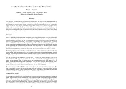 Local People in Crocodilian Conservation - the African Context  Local People in Crocodilian Conservation - the African Context Richard A. Fergusson