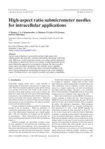 INSTITUTE OF PHYSICS PUBLISHING  JOURNAL OF MICROMECHANICS AND MICROENGINEERING J. Micromech. Microeng[removed]S91–S95