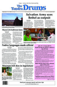 Cauyat — the beat of the Yukon-Kuskokwim Delta  Bethel, Alaska | 50 cents | FREE in the villages www.TheTundraDrums.com	Vol. 42, No. 8 | April 24, 2014