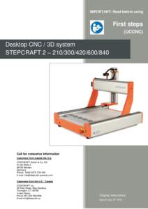 IMPORTANT: Read before using  First steps (UCCNC)  Desktop CNC / 3D system