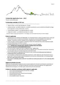 Page 1/2     Scholarship Application Form – 2012    