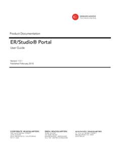 Product Documentation  ER/Studio® Portal User Guide  Version 1.5.1