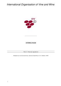 International Organisation of Vine and Wine  ___________________ INTERNAL RULES