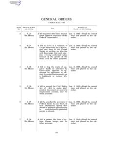 GENERAL ORDERS UNDER RULE VIII ORDER NO.  MEASURE NUMBER