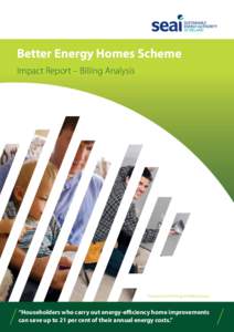 Better Energy Homes Scheme Impact Report – Billing Analysis Prepared by SEAI Energy Modelling Group  “Householders who carry out energy-efficiency home improvements