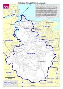 STATE ELECTORAL DISTRICT OF CAPALABA DISCLAIMER T T T