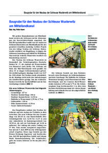 Baugrube für den Neubau der Schleuse Wusterwitz am Mittellandkanal  Baugrube für den Neubau der Schleuse Wusterwitz
