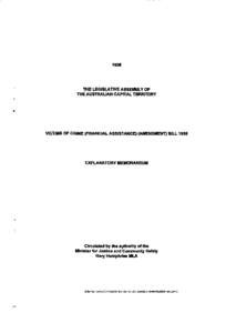 1998  THE LEGISLATIVE ASSEMBLY OF THE AUSTRALIAN CAPITAL TERRITORY  VICTIMS OF CRIME (FINANCIAL ASSISTANCE) (AMENDMENT) BILL 1998