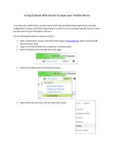 Microsoft Word - Using Outlook Web Access to wipe your mobile device.docx