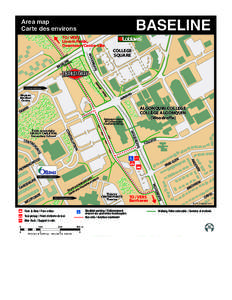 BASELINE  Area map Carte des environs TO / VERS Lincoln Fields,