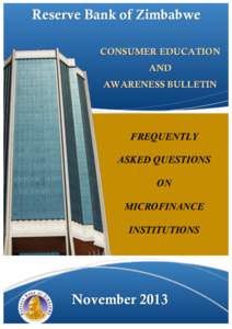 Reserve Bank of Zimbabwe CONSUMER EDUCATION AND AWARENESS BULLETIN  FREQUENTLY