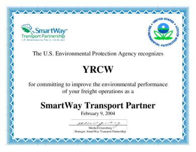 Microsoft Word - SmartWay Certificate_YRCW.doc