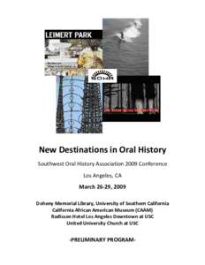 !  ! New!Destinations!in!Oral!History! !