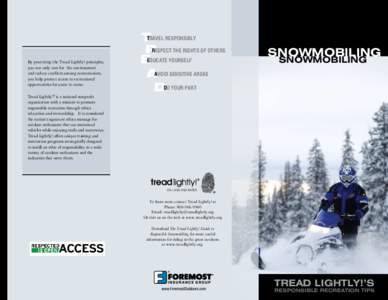 Trail / Tread Lightly! / TAG / Avalanche / Transport / Snowmobiles / Land transport