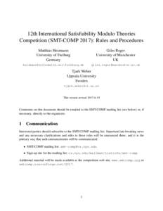 Theoretical computer science / Computing / NP-complete problems / Logic in computer science / Constraint programming / Electronic design automation / Formal methods / Satisfiability modulo theories / Solver / Benchmark / Unsatisfiable core / Lis