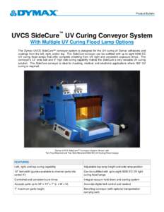 UVCS SideCure UV Curing Conveyor System with Multiple UV Curing Flood Lamp Options