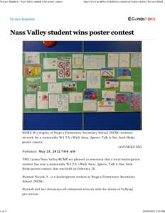 Terrace Standard - Nass Valley student wins poster contest