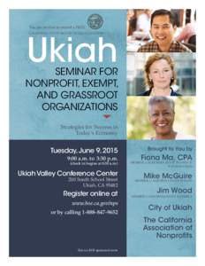 You are invited to attend a FREE  Ukiah CALIFORNIA STATE BOARD OF EQUALIZATION  SEMINAR FOR